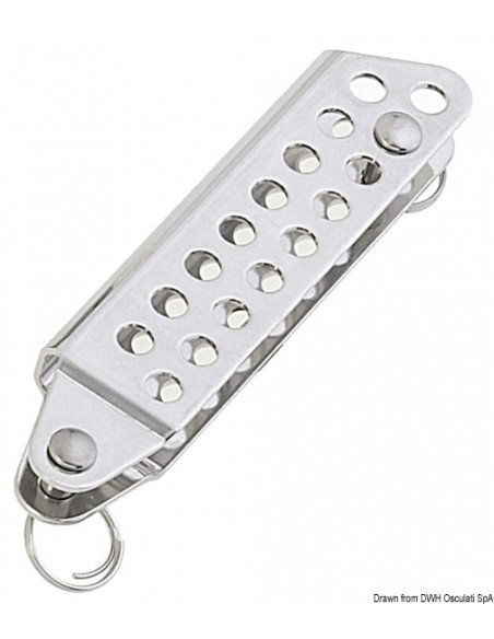 Landa piegata con doppia foratura