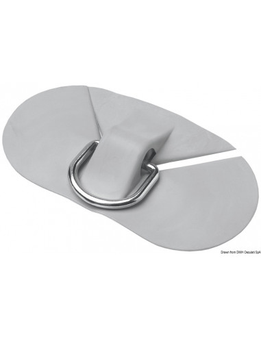 Kit Toppe Con Anello A D Per Riparazione Gommoni, Kayak E SUP – PVC E Acciaio Inox – Grigio - 4