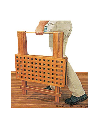 Tavolo pieghevole ARC in Teak e inserto per allargarlo