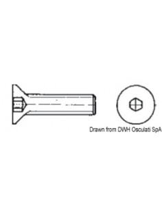 Viti testa svasata con cava esagonale, UNI 5933 DIN 7991