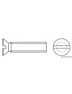 Viti testa svasata piana taglio a cacciavite, UNI 6109...