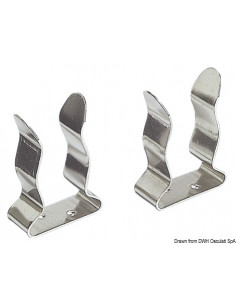 Clip in Acciaio Inox per bloccaggio ganci accosto, canne pesca ecc.