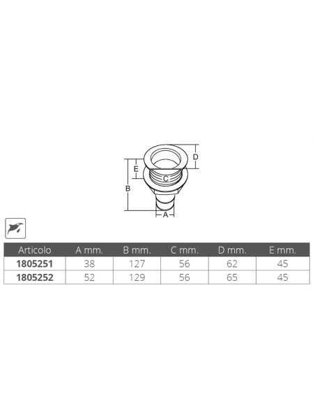 SCARICO POZZETTO DRITTO IN PVC-INOX