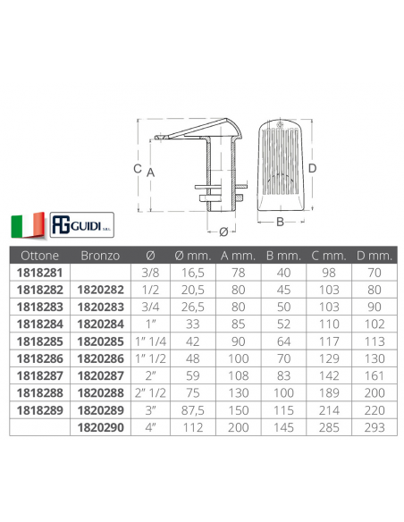 PRESA A MARE IN OTTONE