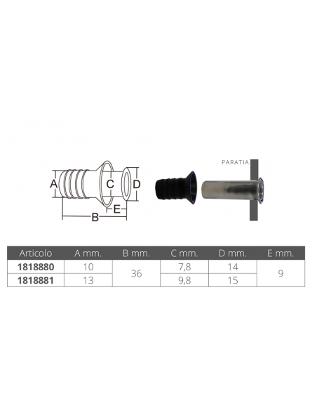 SCARICO IN GOMMA/ACCIAIO