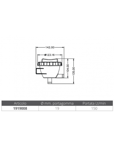 FILTRO ACQUA IN PLASTICA LT.150/H