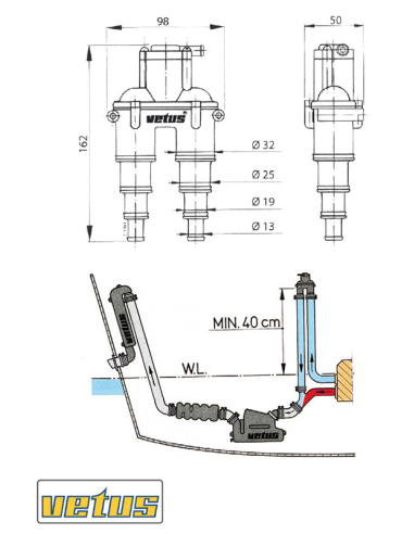 ANTISIFONE CON TUBO