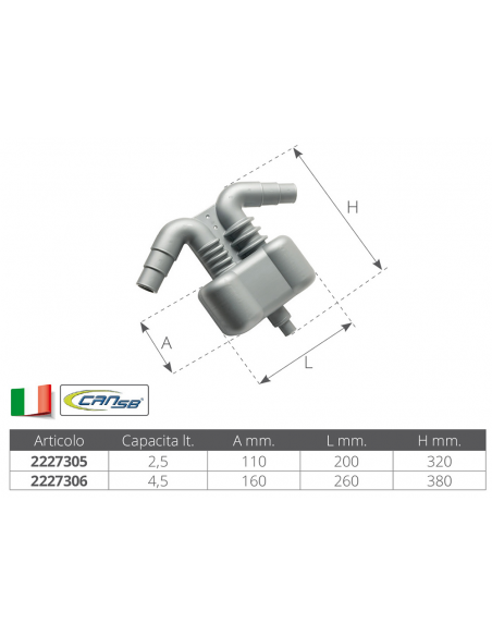 SEPARATORE ACQUA/GAS