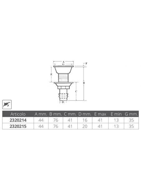 SFIATO IN ACCIAIO INOX 316 AD INCASSO