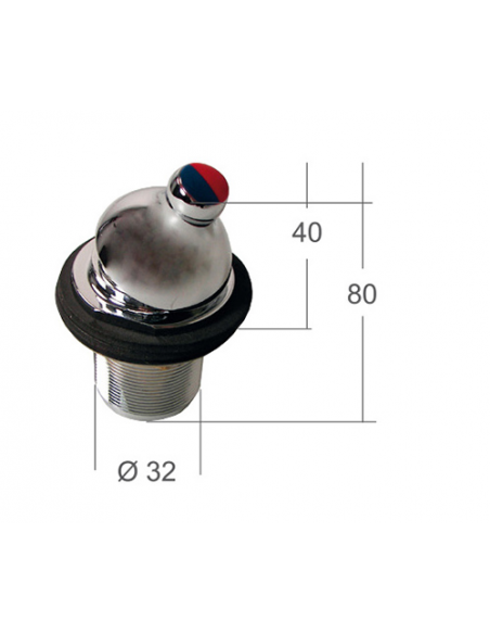 RUBINETTO MISCELATORE IN OTTONE CROMATO