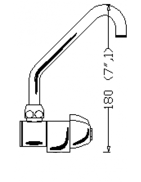 RUBINETTO MISCELATORE IN OTTONE CROMATO