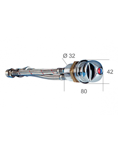 RUBINETTO MISCELATORE IN OTTONE CROMATO
