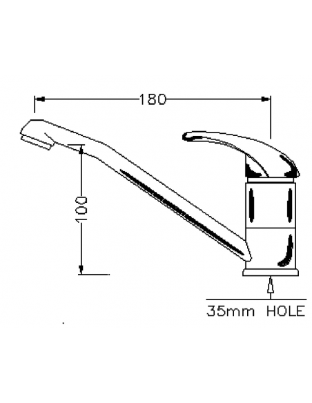 RUBINETTO MISCELATORE LAVELLO CANNA LUNGA