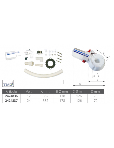 KIT TRASFORMAZIONE WC 12V.
