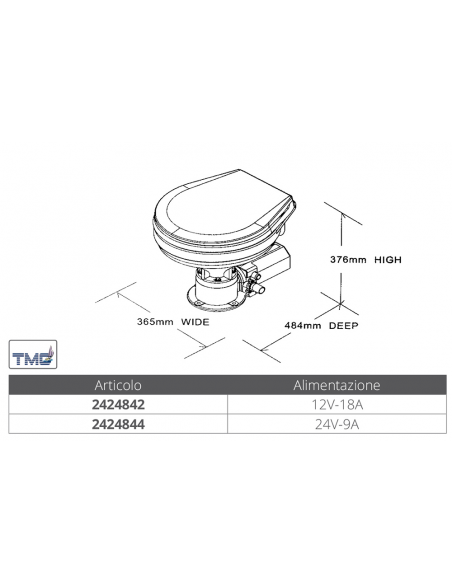 WC ELETTRICO TMC LARGE