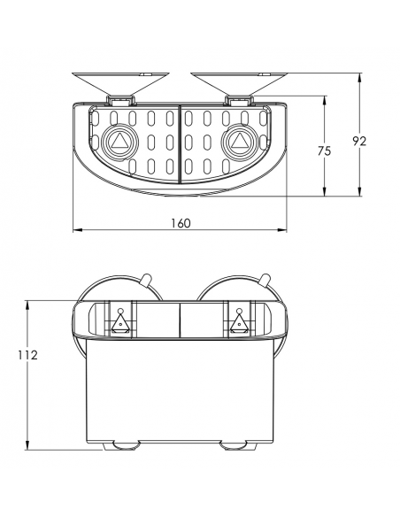 CONTENITORE IN PLASTICA MM.160X112X92 CONTENITORE IN PLASTICA MM.160X112X92