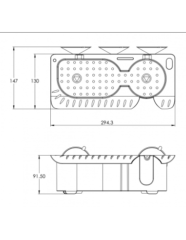 CONTENITORE IN PLASTICA MM.294X91X147
