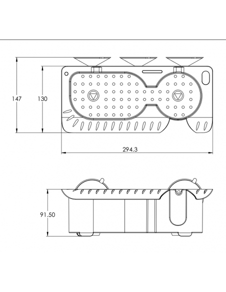 CONTENITORE IN PLASTICA MM.294X91X147 CONTENITORE IN PLASTICA MM.294X91X147