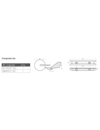 KIT ANODI PER YAMAHA 60-90 HP