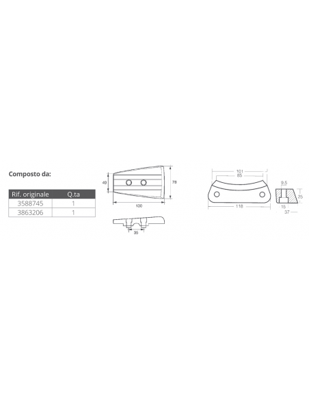 KIT ANODI PER VOLVO DPH