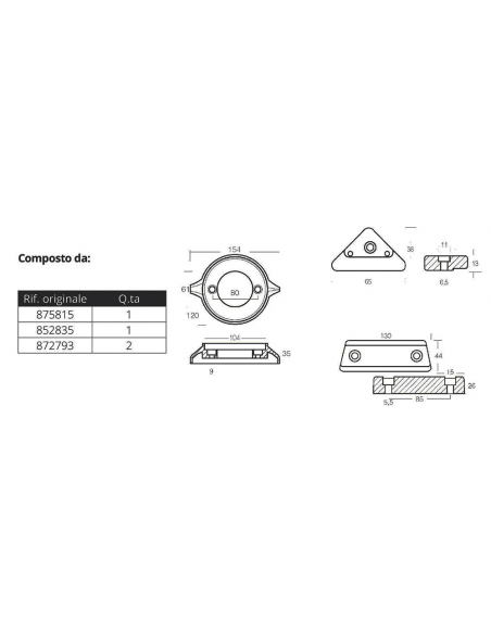KIT ANODI PER VOLVO 290 C