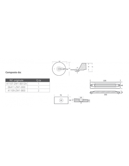 KIT ANODI PER HONDA BF75-90-115-150-130