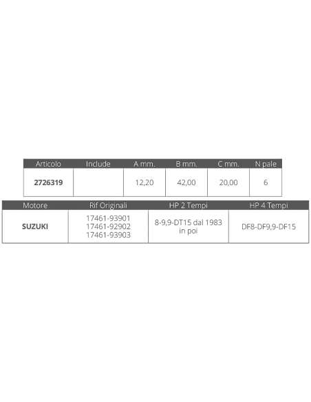 GIRANTE SUZUKI 2T 8-9,9 HP