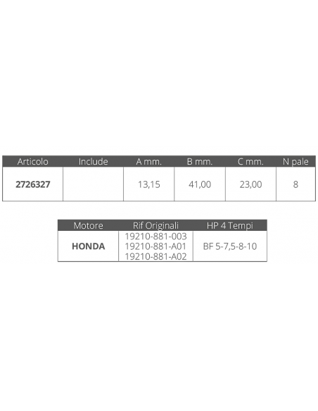 GIRANTE HONDA 4T 5-7,5-8-10 HP