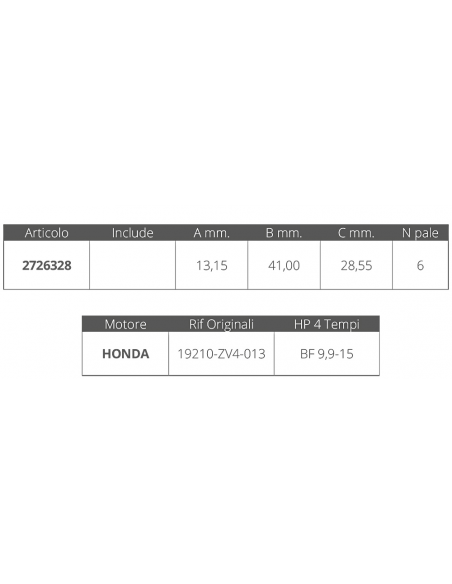 GIRANTE HONDA 4T 5-7,5-8-10 HP