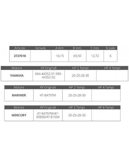 GIRANTE YAMAHA 2T 25-30 HP