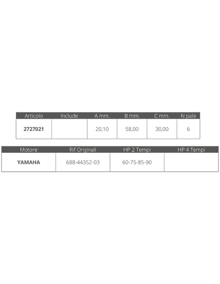 GIRANTE YAMAHA 2T 75-85-90 HP