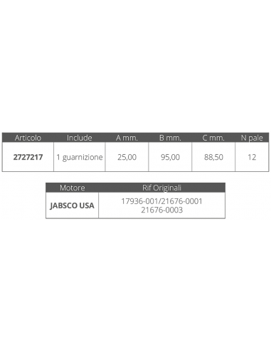 GIRANTE ORIGINALE JABSCO 17936-001/21676-0001/21676-0003