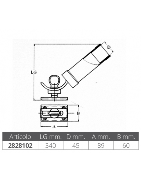 PORTACANNA ORIENTABILE