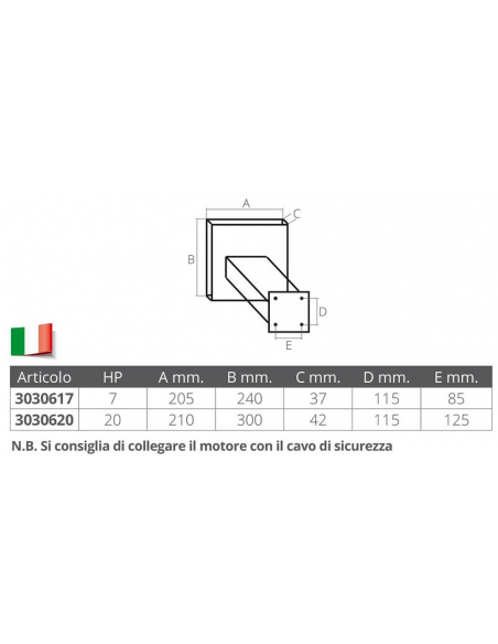 SUPPORTI MOTORE BASCULANTI MAX 7-20HP