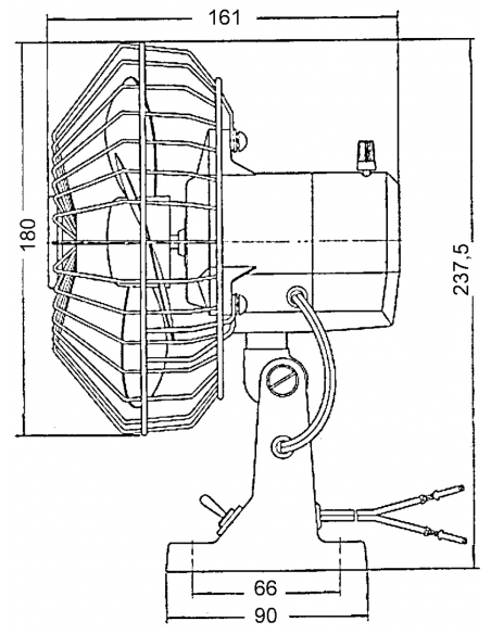 VENTILATORE OSCILLANTE 12V.