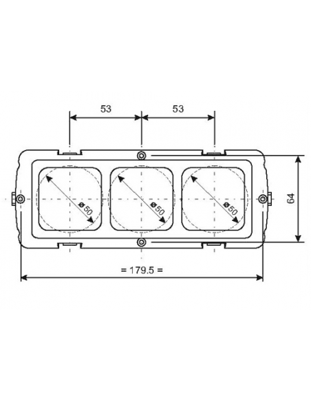 SUPPORTO A TRE MODULI