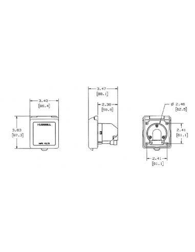 SPINA 2P+T 230V. 16A IP56