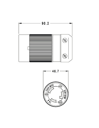 PRESA 2P+T 220V. 16A IP56