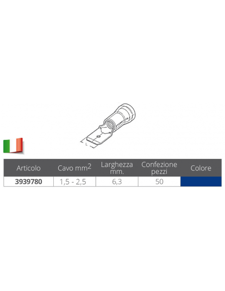 TERMINALE PREISOLATO A 2 VIE
