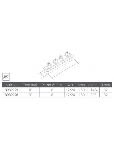 TERMINALI ELETTRICI IN OTTONE