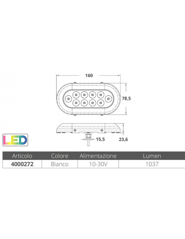 LUCE SUBACQUEA A 10 LED