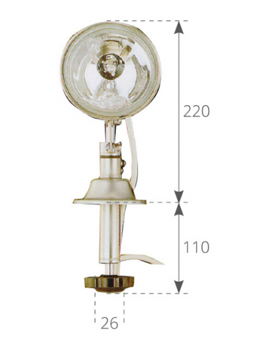 PROIETTORE ORIENTABILE IN ACCIAIO INOX