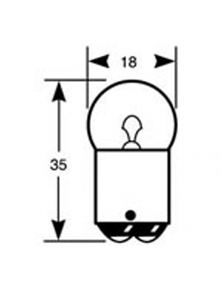 LAMPADINA BA 15d SVAN A DUE POLI