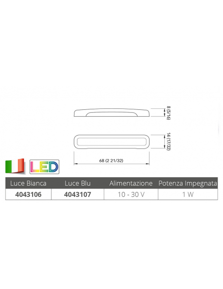 LUCE BLU DI CORTESIA TAB SSR 1
