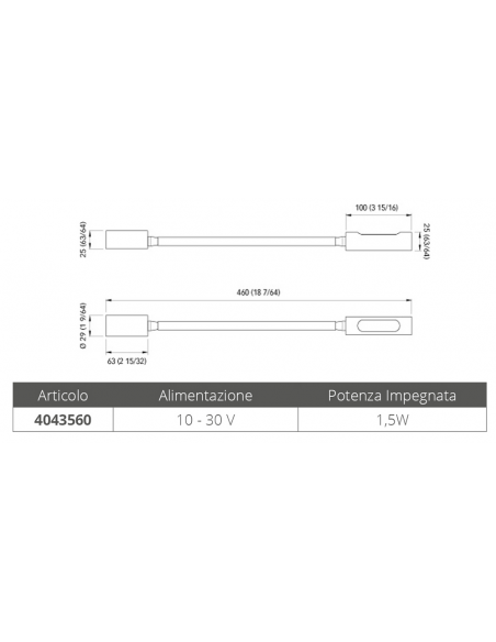 LUCE DI LETTURA A LED CALIFFA WALL