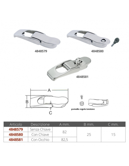 CHIUSURA A LEVA CON CHIAVE