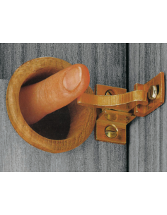 CHIUSURA OTTONE CON BOCCOLA TEAK