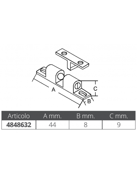 SCROCCHETTO A DOPPIA SFERA IN OTTONE