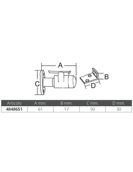 FERMA PORTA INOX A SCATTO
