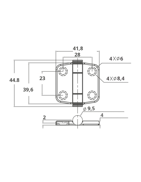 CERNIERE CON COPERTURA INTEGRATA MM.39,6X41,8